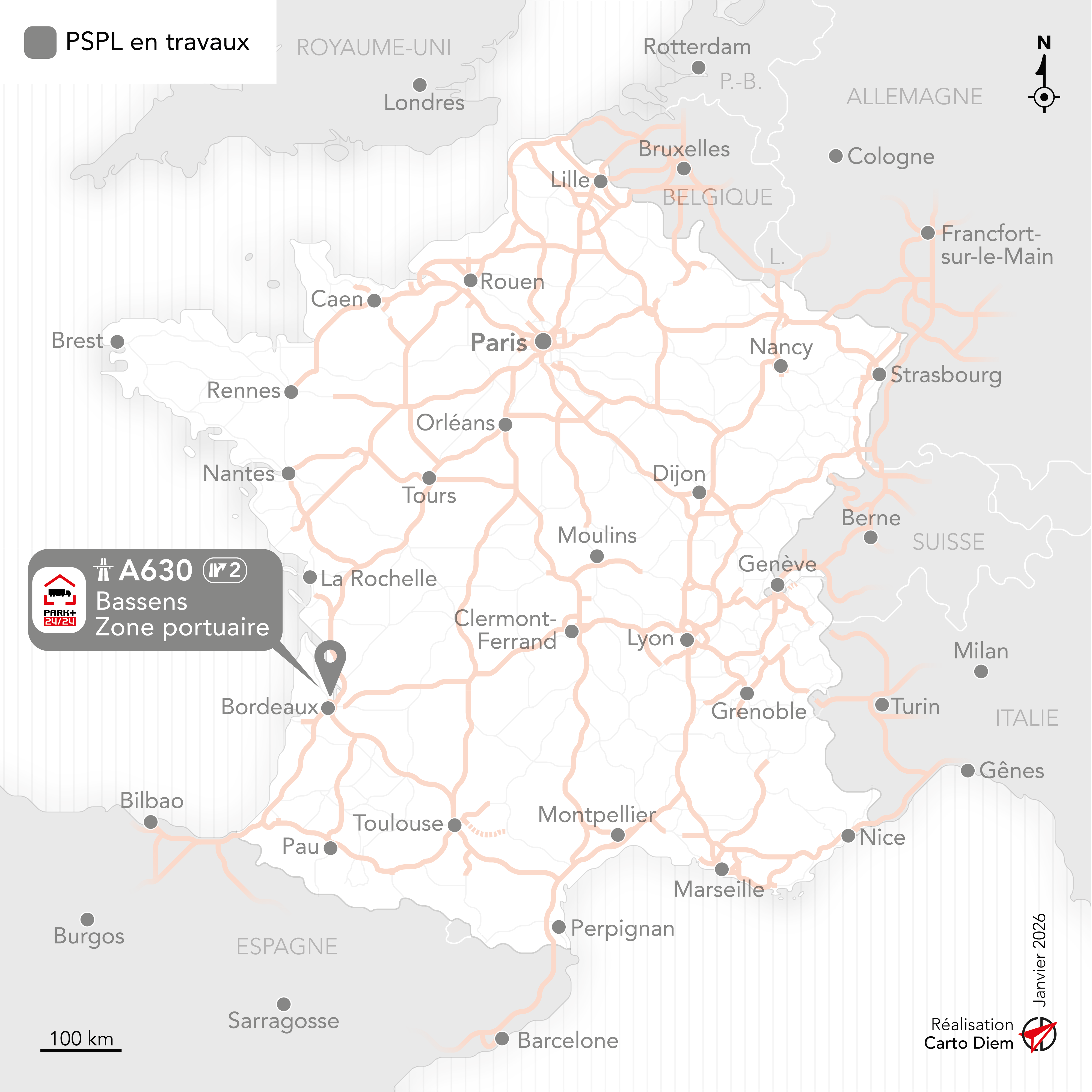 Carte parking Bassens